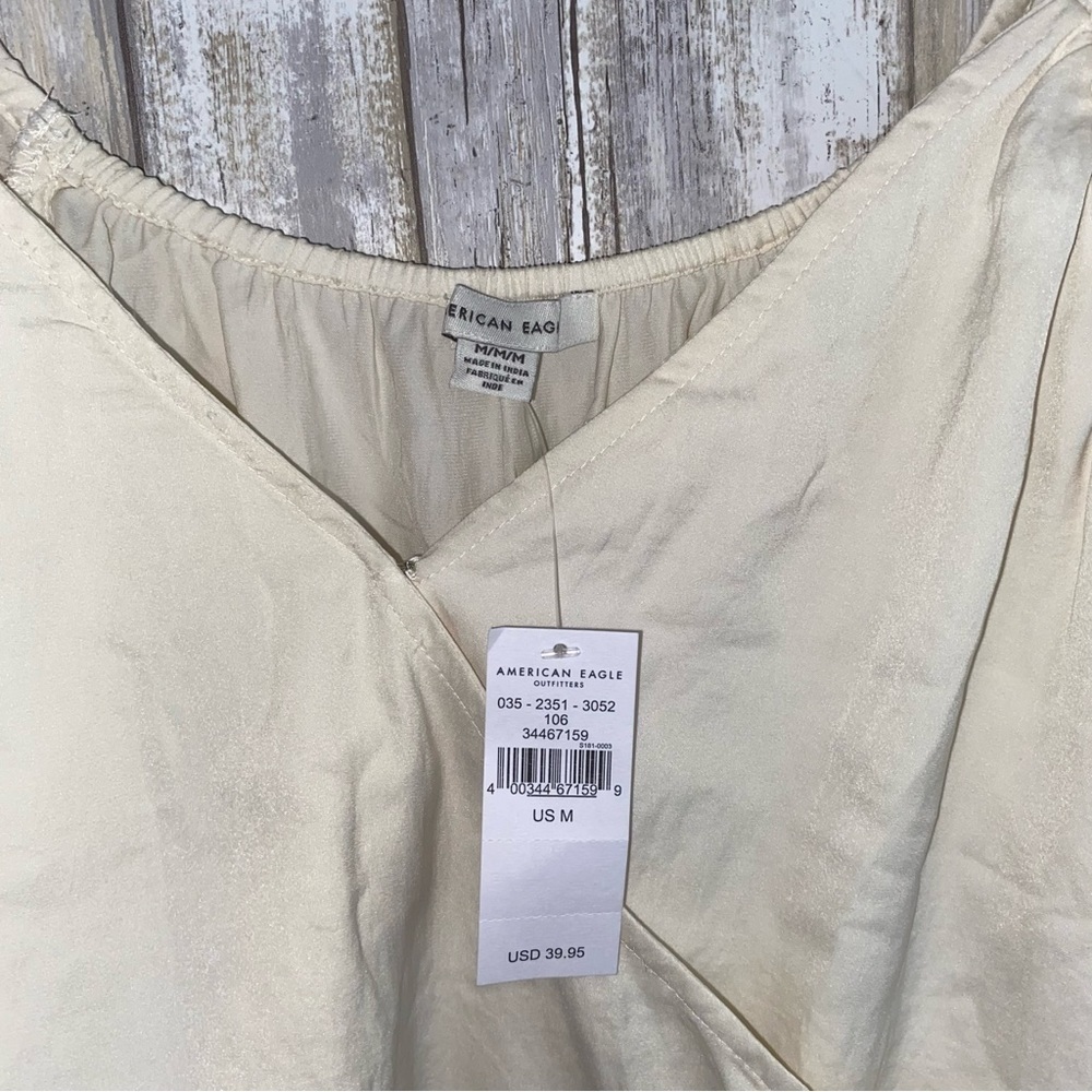 NWT American Eagle Cream Puff Sleeve Blouse - Picture 9 of 10